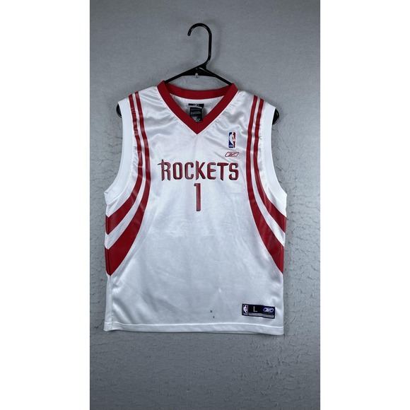 Reebok Other - Houston Rockets‎ Jersey Boys Large White Red NBA Basketball Reebok McGrady 1